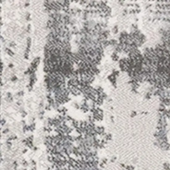 Gray Blue And Beige Abstract Area Rug Photo 4