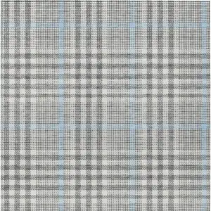Photo of Gray Blue And Beige Plaid Washable Indoor Outdoor Area Rug