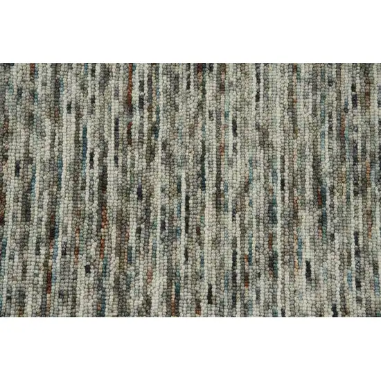 Gray Blue And Brown Wool Hand Tufted Area Rug Photo 5