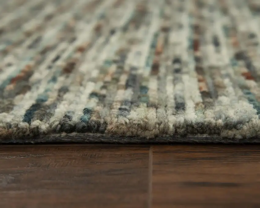 Gray Blue And Brown Wool Hand Tufted Area Rug Photo 6