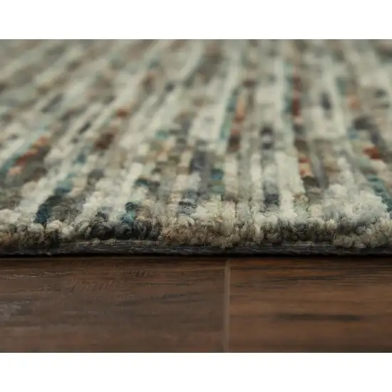 Gray Blue And Brown Wool Hand Tufted Area Rug Photo 6