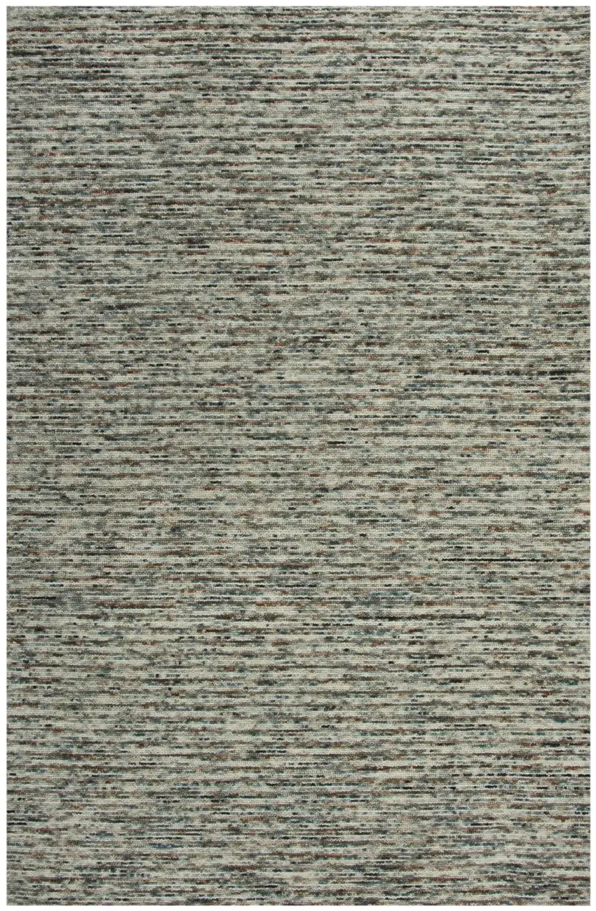 Gray Blue And Brown Wool Hand Tufted Area Rug Photo 2