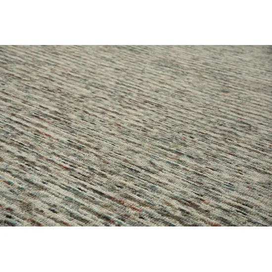 Gray Blue And Brown Wool Hand Tufted Area Rug Photo 4