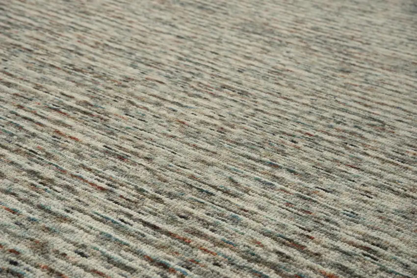 Gray Blue And Brown Wool Hand Tufted Area Rug Photo 4