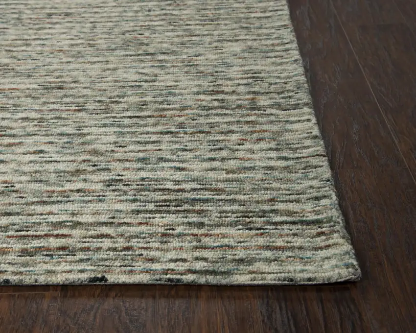 Gray Blue And Brown Wool Hand Tufted Area Rug Photo 3