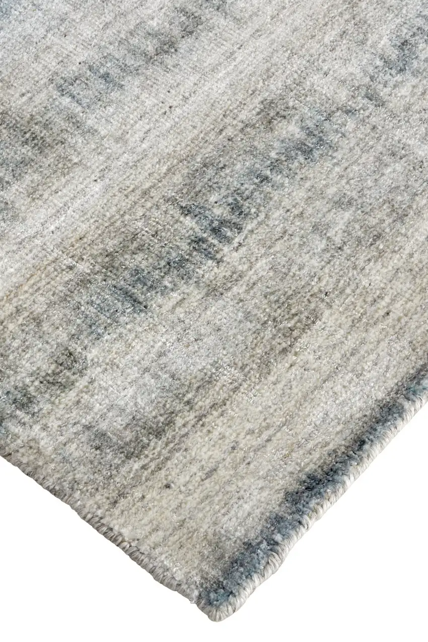 Gray Blue And Green Abstract Hand Woven Area Rug Photo 8