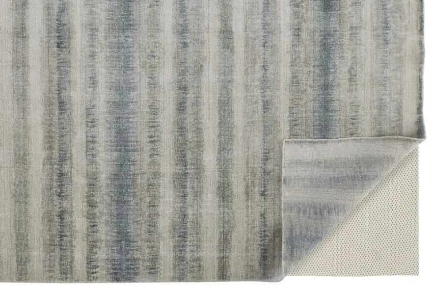 Gray Blue And Green Abstract Hand Woven Area Rug Photo 3