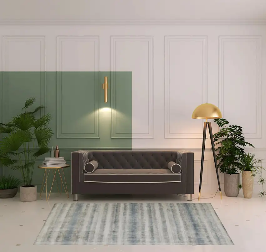 Gray Blue And Green Abstract Hand Woven Area Rug Photo 2