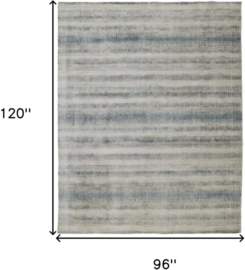 Gray Blue And Green Abstract Hand Woven Area Rug Photo 10