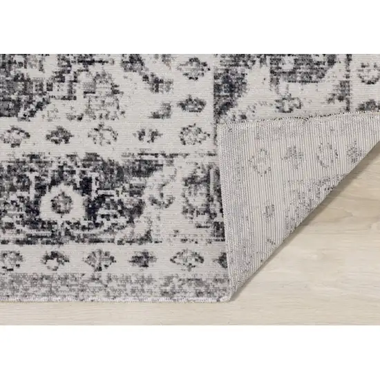 Gray Blue And Ivory Medallion Area Rug Photo 3