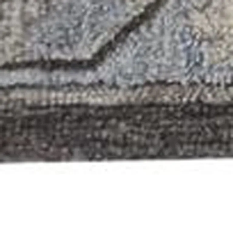 Gray Blue And Ivory Wool Floral Tufted Handmade Stain Resistant Area Rug Photo 4