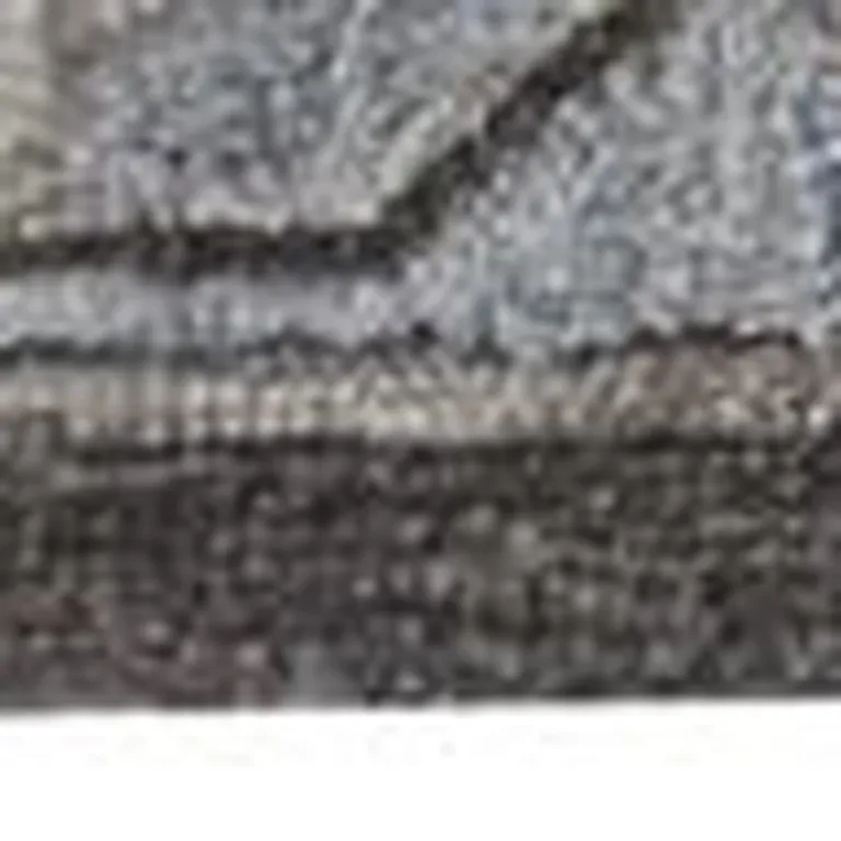 Gray Blue And Ivory Wool Floral Tufted Handmade Stain Resistant Area Rug Photo 3