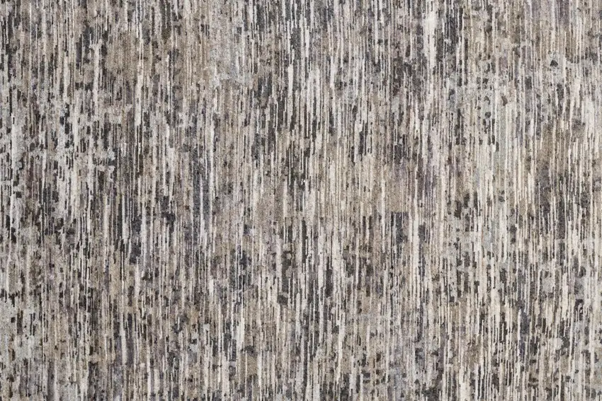 Gray Blue And Silver Wool Abstract Hand Knotted Area Rug Photo 8