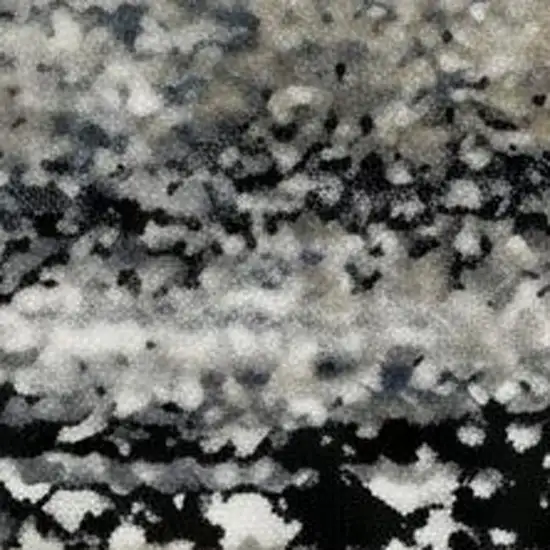 Gray Blue and Ivory Abstract Area Rug Photo 3