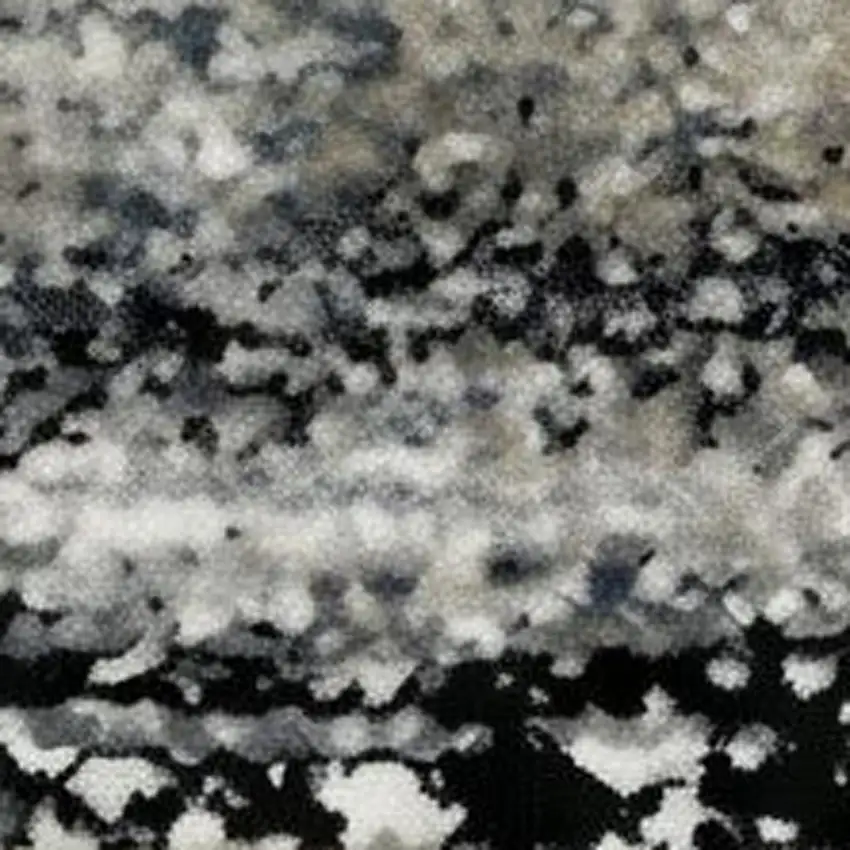 Gray Blue and Ivory Abstract Area Rug Photo 3