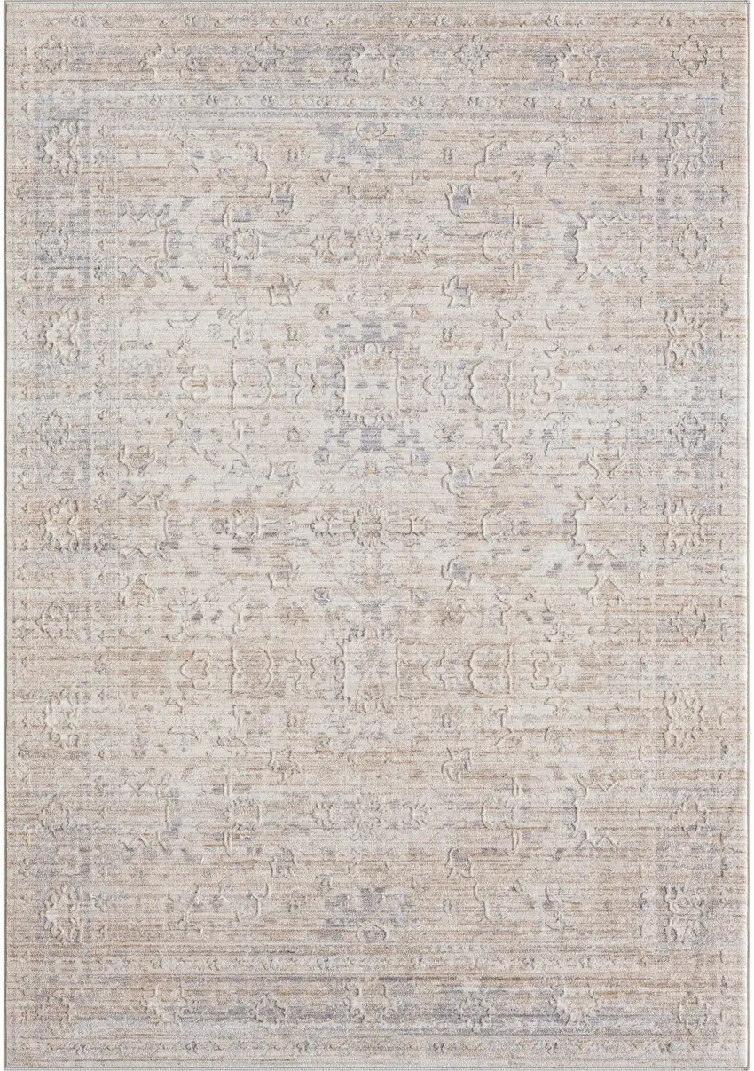 Gray Botanical Area Rug Photo 1