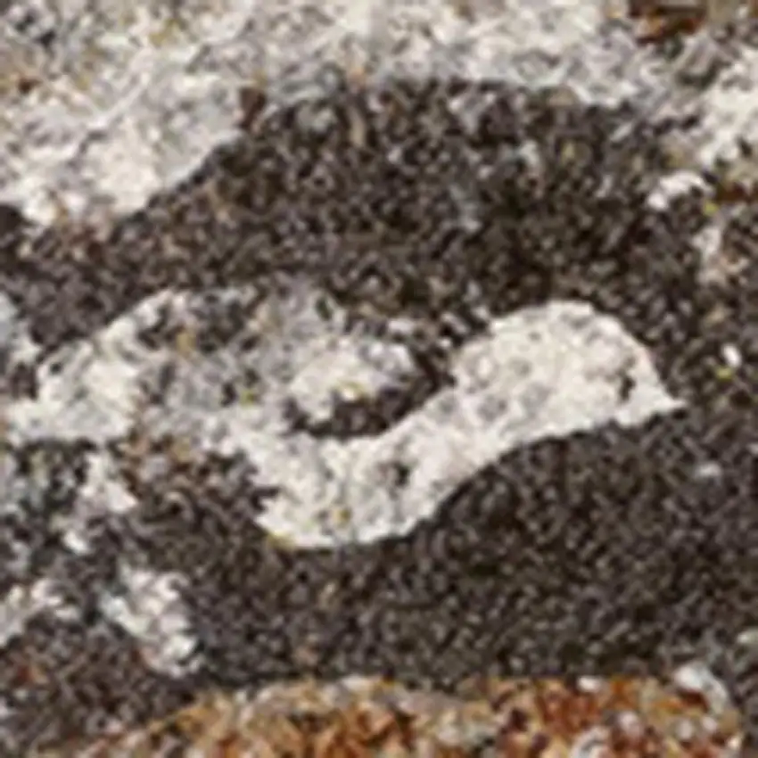 Gray Brown And Beige Abstract Area Rug Photo 4