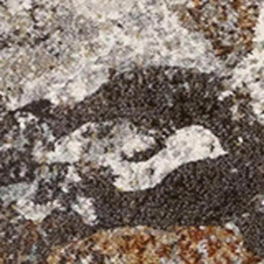 Gray Brown And Beige Abstract Area Rug Photo 5