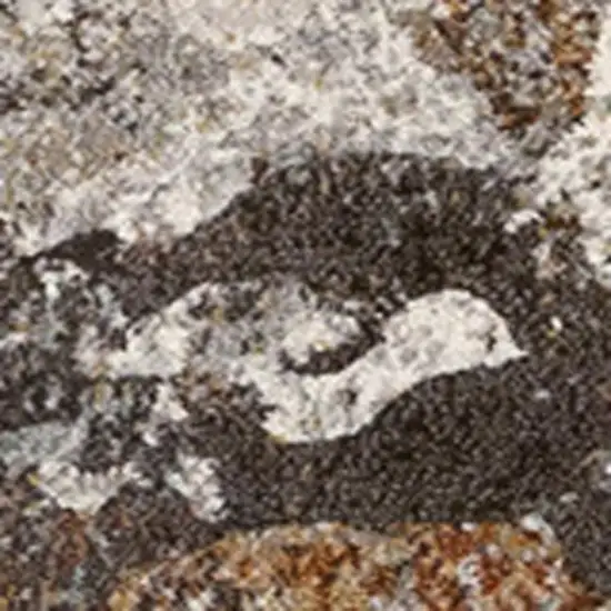 Gray Brown And Beige Abstract Area Rug Photo 4