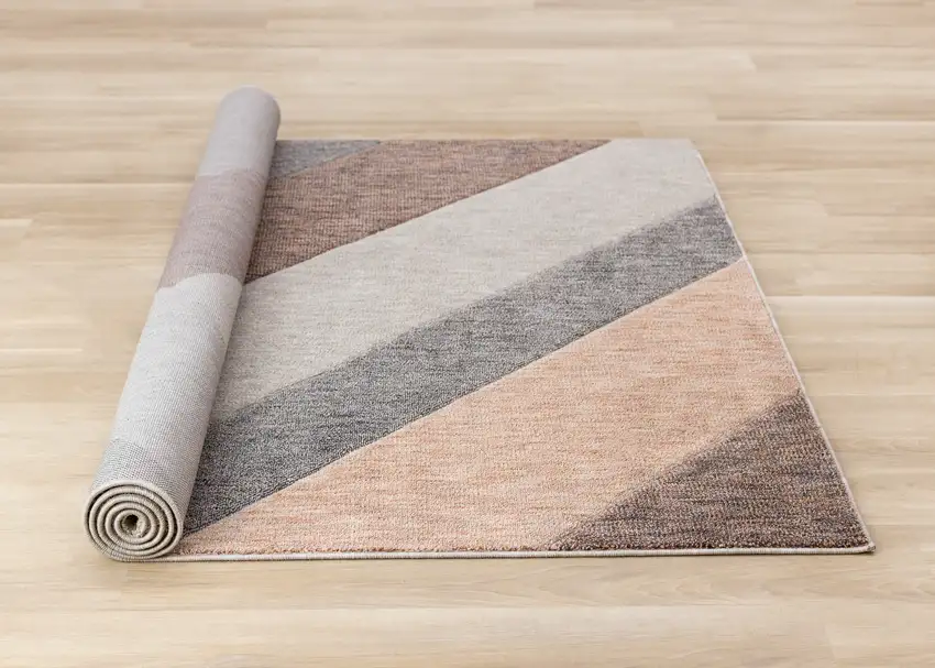 Gray Brown And Beige Geometric Area Rug Photo 9