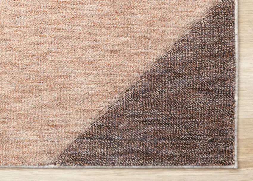 Gray Brown And Beige Geometric Area Rug Photo 9