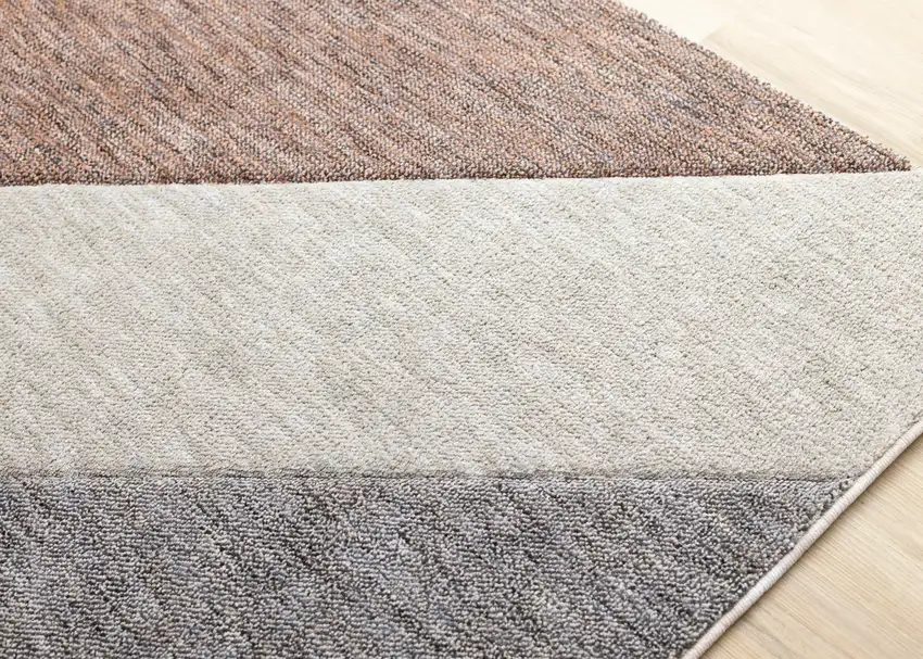 Gray Brown And Beige Geometric Area Rug Photo 8