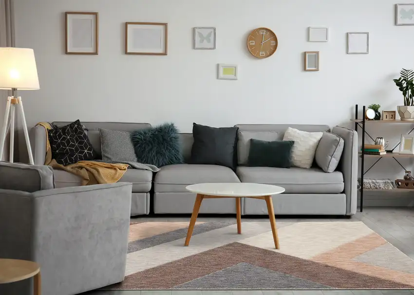 Gray Brown And Beige Geometric Area Rug Photo 7