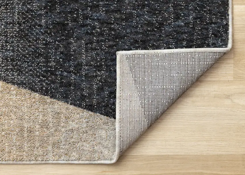 Gray Brown And Beige Geometric Area Rug Photo 9