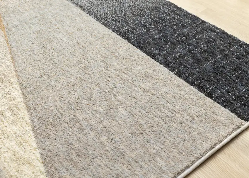 Gray Brown And Beige Geometric Area Rug Photo 8