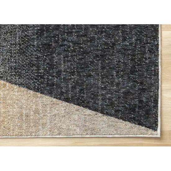 Gray Brown And Beige Geometric Area Rug Photo 9