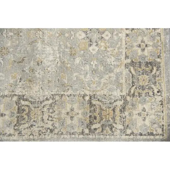 Gray Brown And Beige New Zealand Lambs Wool Oriental Hand Carved Handmade Area Rug Photo 3