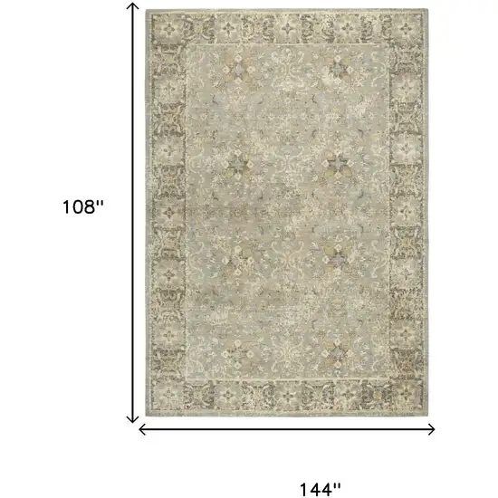 Gray Brown And Beige New Zealand Lambs Wool Oriental Hand Carved Handmade Area Rug Photo 6