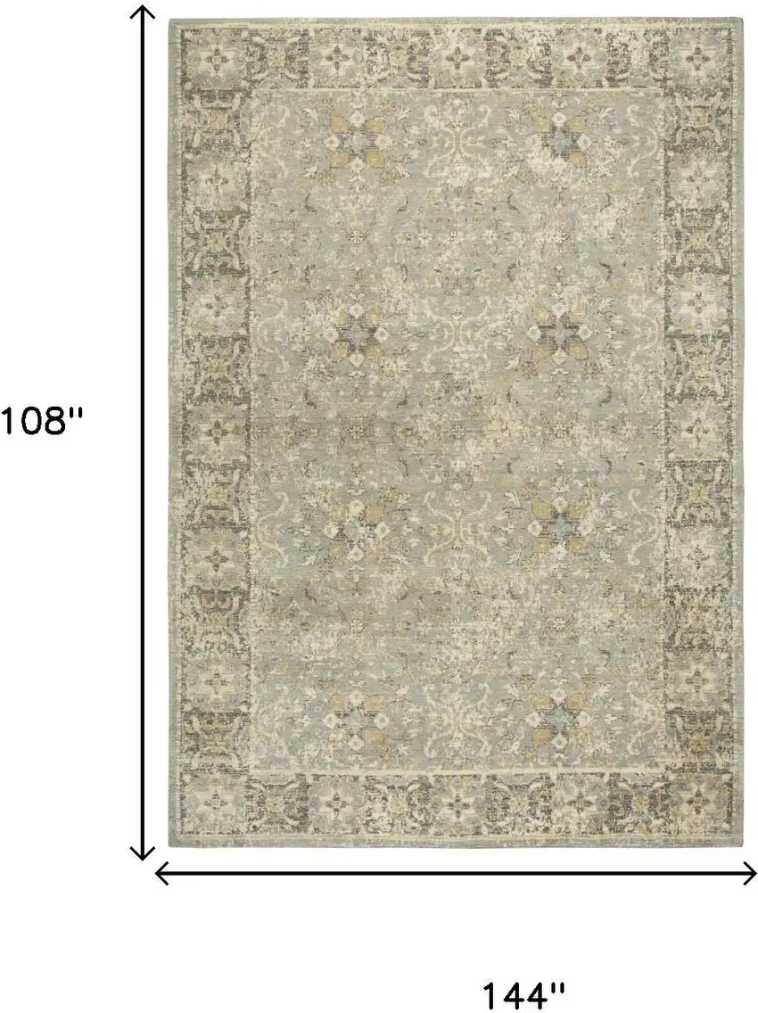 Gray Brown And Beige New Zealand Lambs Wool Oriental Hand Carved Handmade Area Rug Photo 6