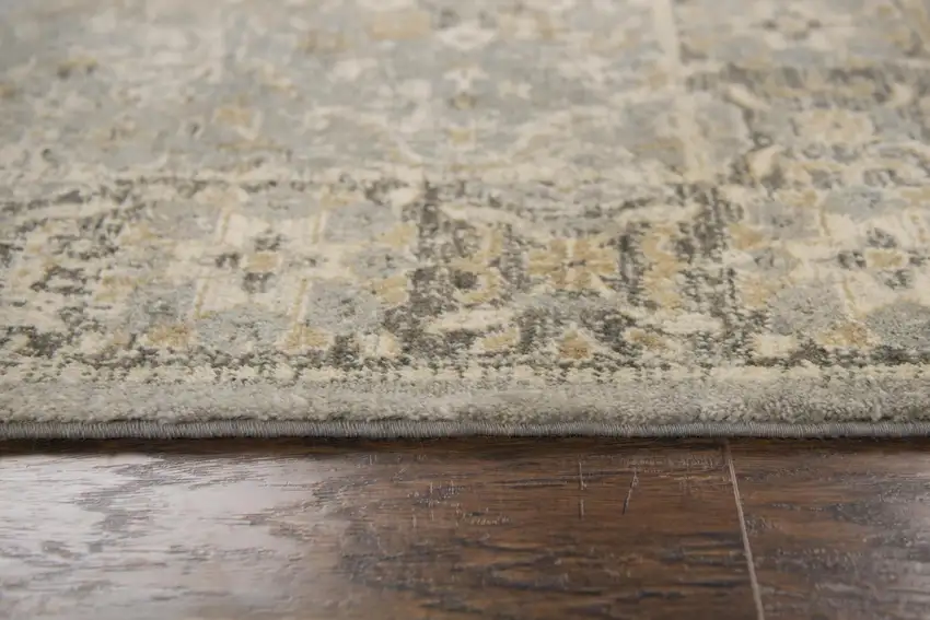 Gray Brown And Beige New Zealand Lambs Wool Oriental Hand Carved Handmade Area Rug Photo 5