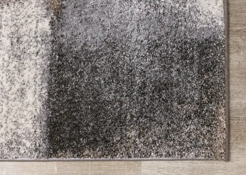 Gray Brown And Ivory Abstract Area Rug Photo 7