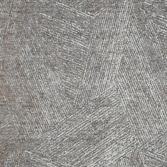 Gray Brown And Ivory Abstract Washable Indoor Outdoor Area Rug Photo 5