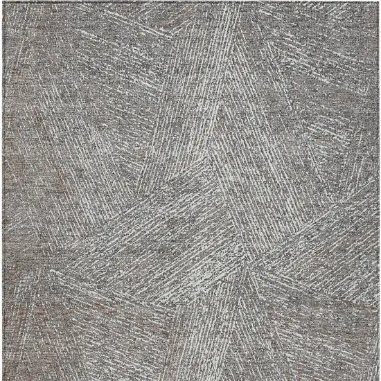 Gray Brown And Ivory Abstract Washable Indoor Outdoor Area Rug Photo 6
