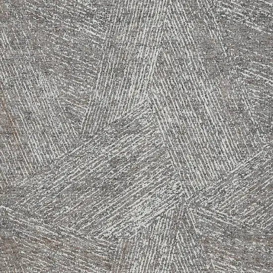 Gray Brown And Ivory Abstract Washable Indoor Outdoor Area Rug Photo 5