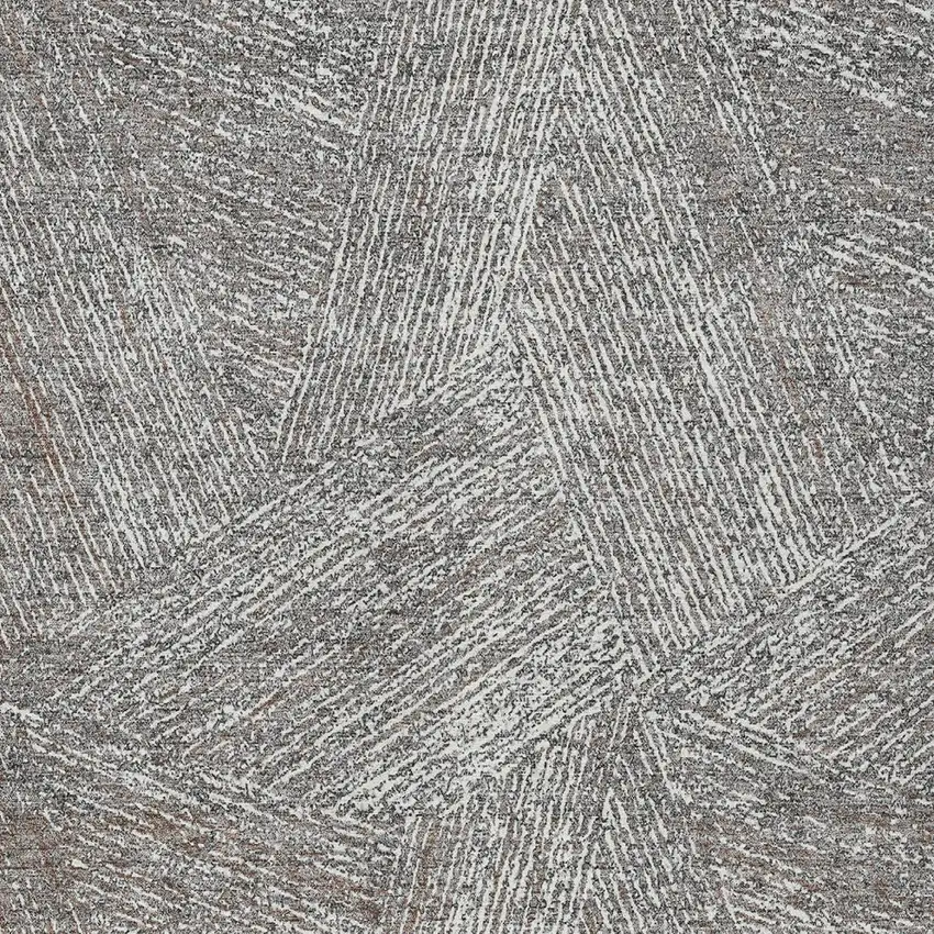 Gray Brown And Ivory Abstract Washable Indoor Outdoor Area Rug Photo 5
