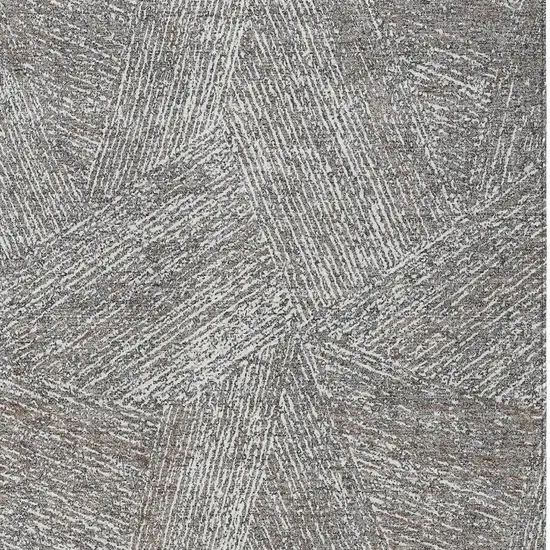 Gray Brown And Ivory Abstract Washable Indoor Outdoor Area Rug Photo 5