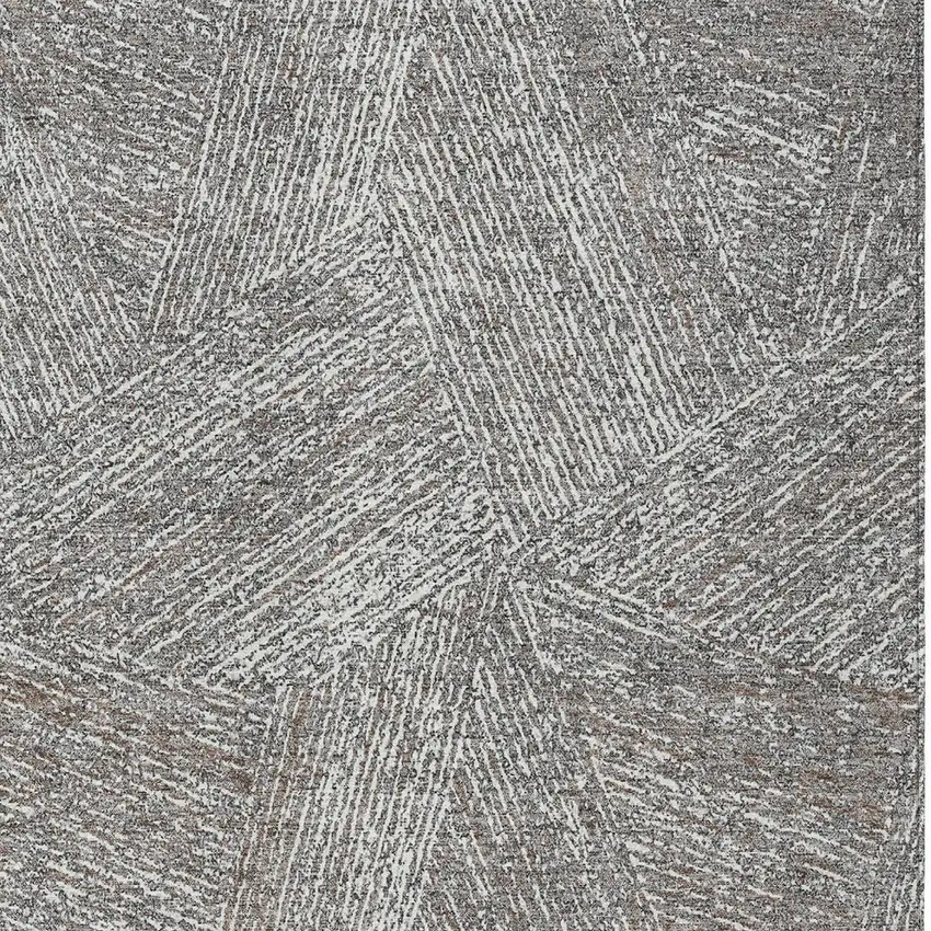 Gray Brown And Ivory Abstract Washable Indoor Outdoor Area Rug Photo 5