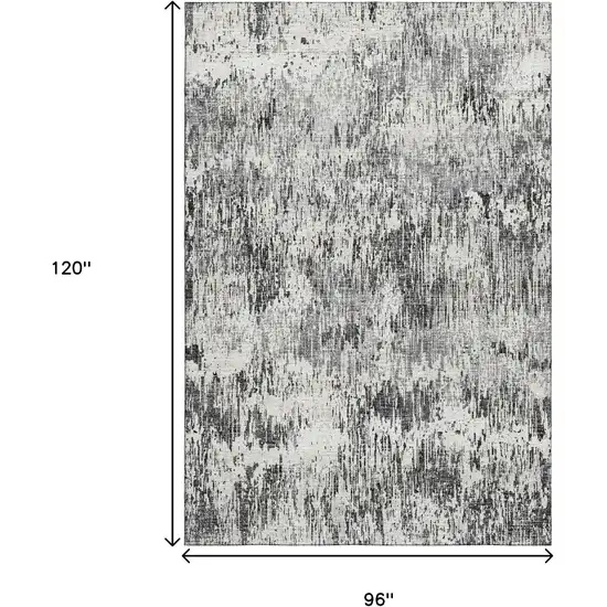 Gray Brown And Ivory Abstract Washable Indoor Outdoor Area Rug Photo 3