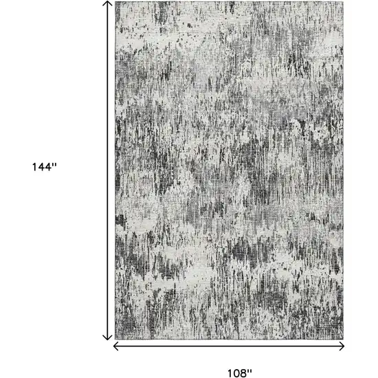 Gray Brown And Ivory Abstract Washable Indoor Outdoor Area Rug Photo 3