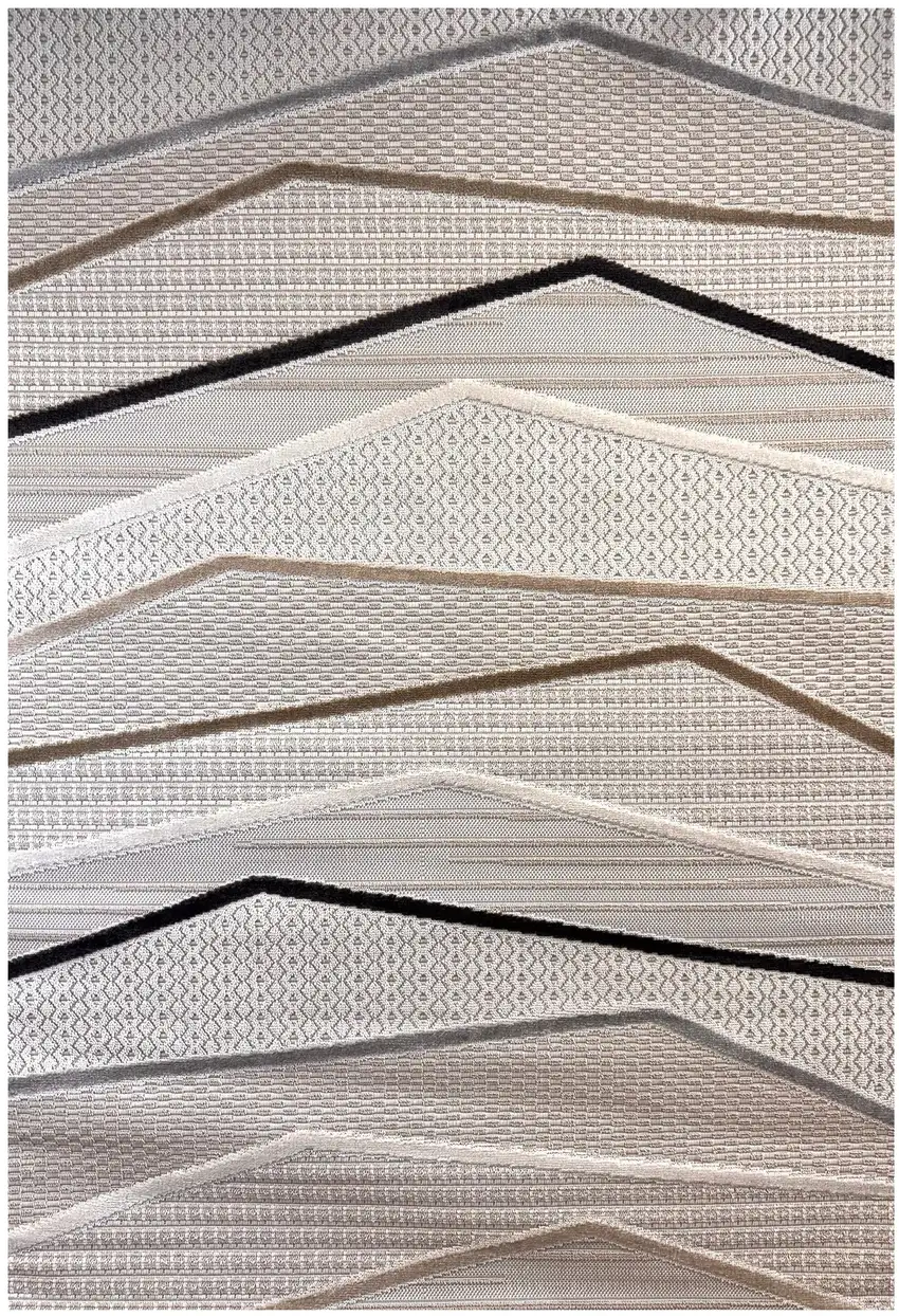 Gray Brown and Beige Abstract Area Rug Photo 2