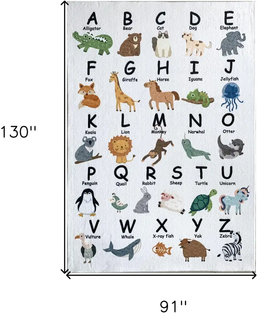Gray Brown and Green Juvenile Alphabet Youthful Area Rug Photo 6