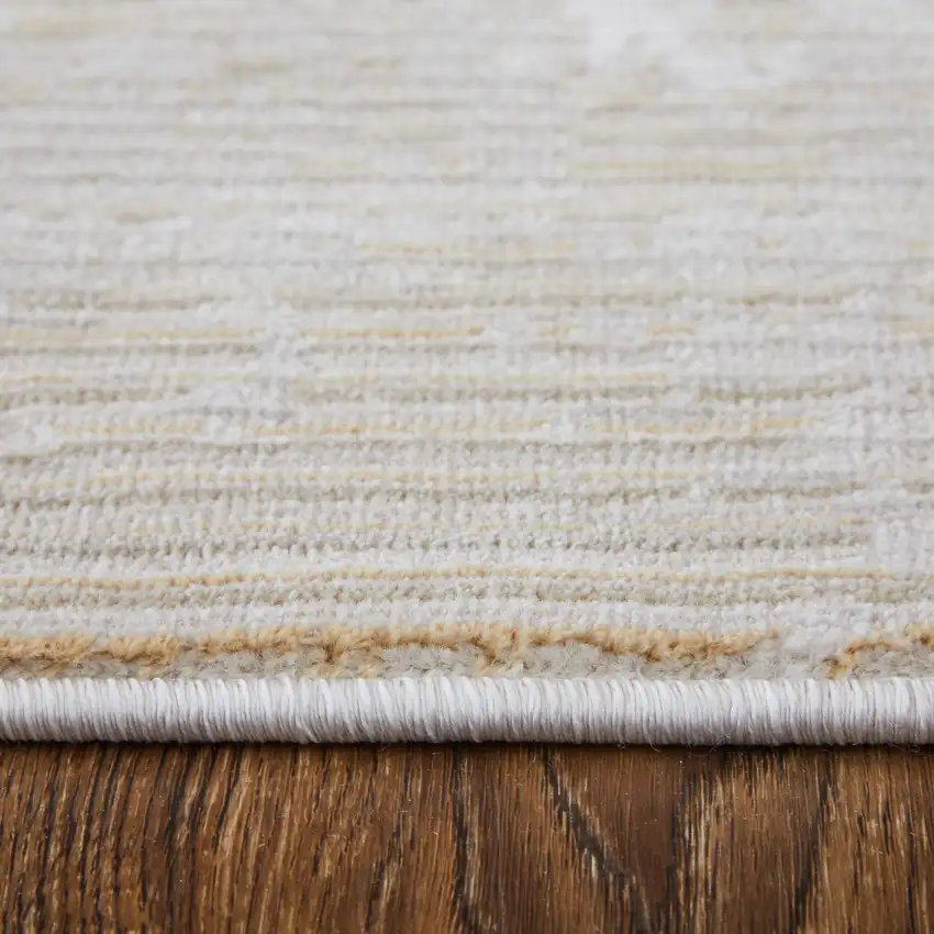 Gray Brown and Ivory Abstract Power Loom Area Rug Photo 8