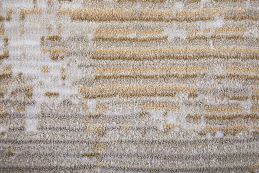 Gray Brown and Ivory Abstract Power Loom Area Rug Photo 9