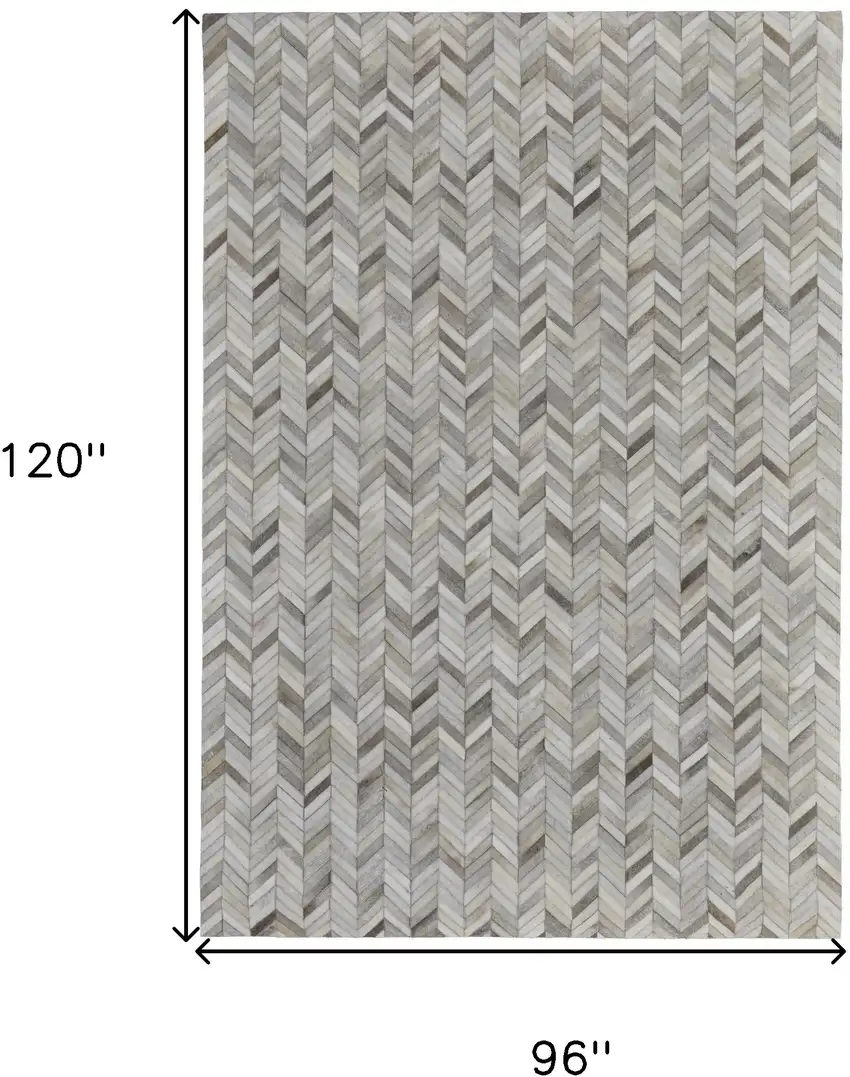 Gray Brown and Ivory Faux Cowhide Animal Print Power Loom Area Rug Photo 3