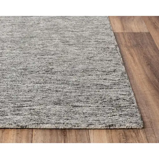 Gray Charcoal And Black Wool Hand Tufted Area Rug Photo 3