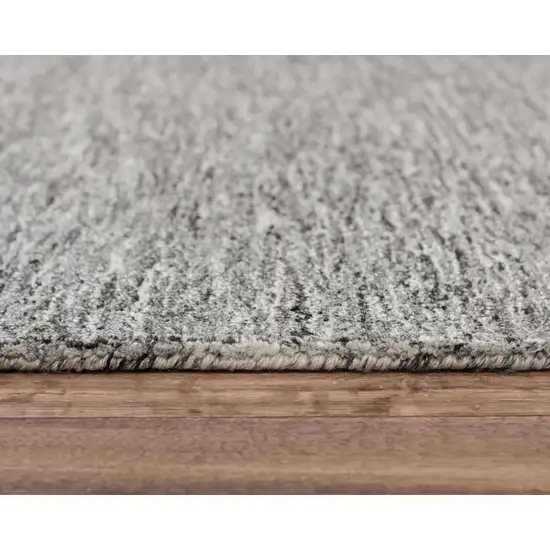Gray Charcoal And Black Wool Hand Tufted Area Rug Photo 6